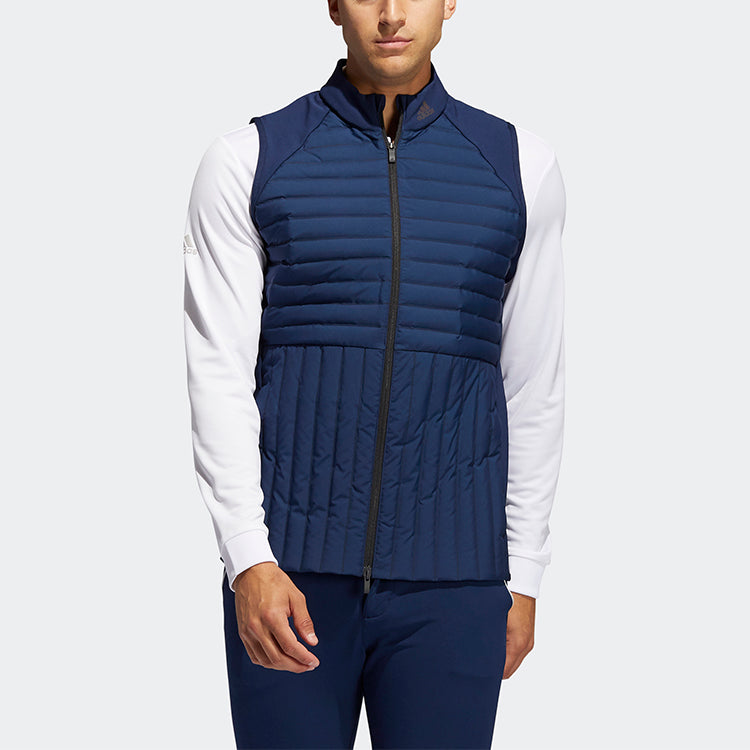 adidas Frstgrd Vest Golf Sports Training Stand Collar Down Vest Navy Blue FT6916