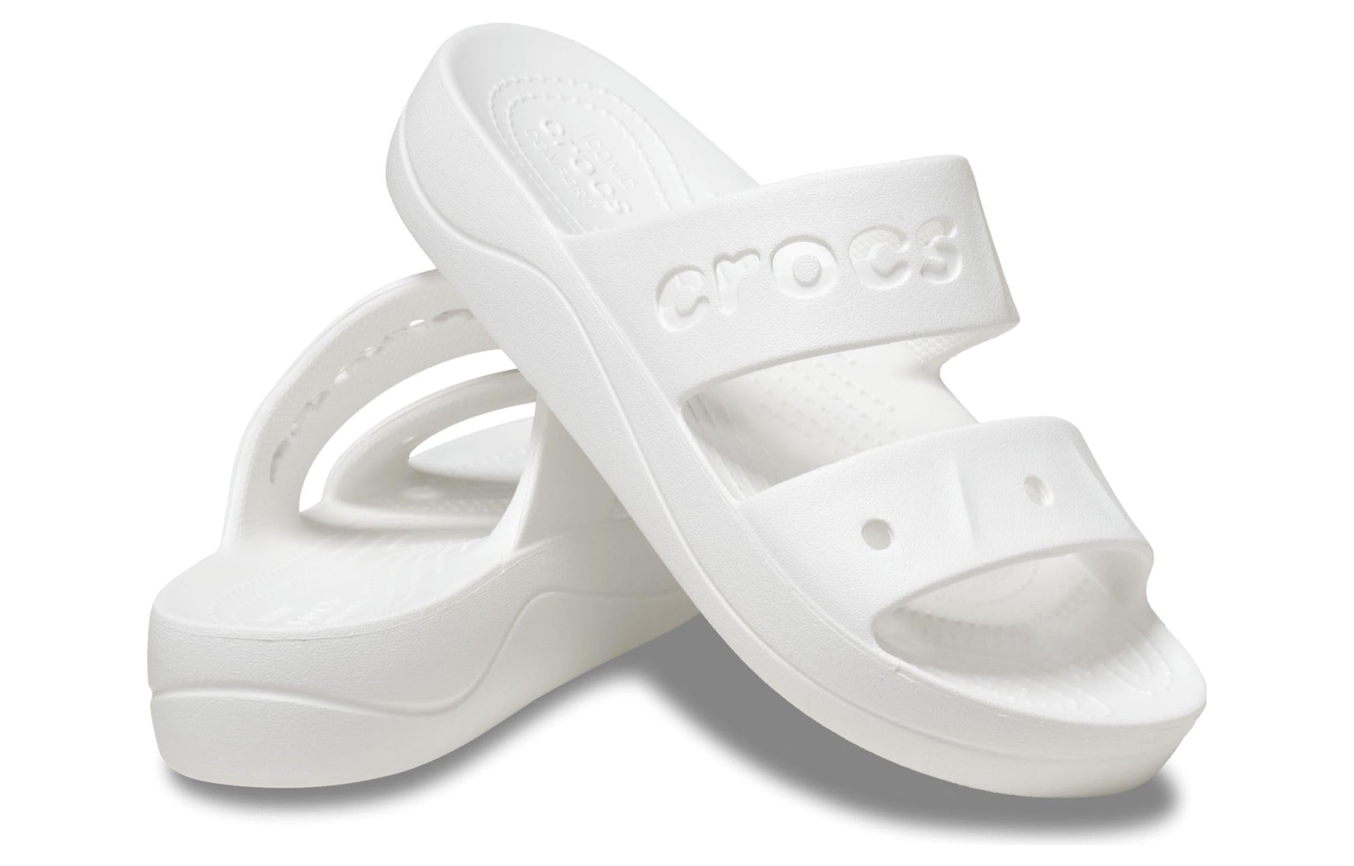 (WMNS) Crocs Baya Platform Sandals 'White' 208188-100