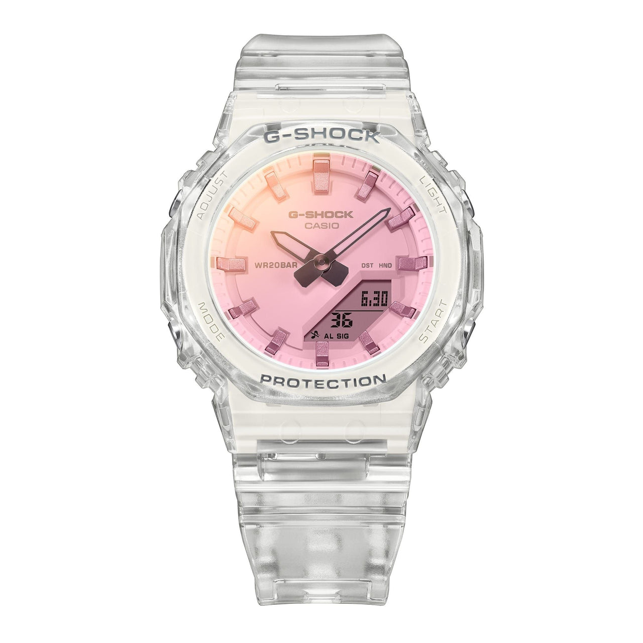 (WMNS) CASIO G-Shock GMA-P2100 Series Analog-Digital 'White Pink' GMA-P2100SR-7A