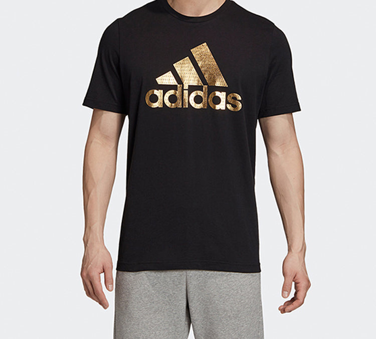 adidas Universal Foil Letter Short-sleeve Tee Men Black GE4688