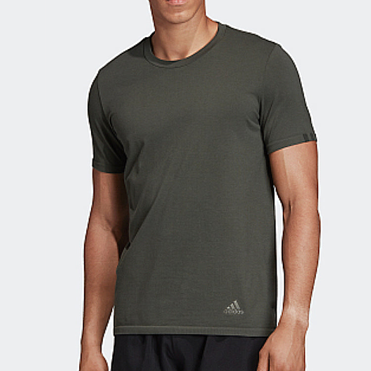 Men's adidas 25/7 Running Sports Solid Color Short Sleeve Black 7 Tee DZ1812