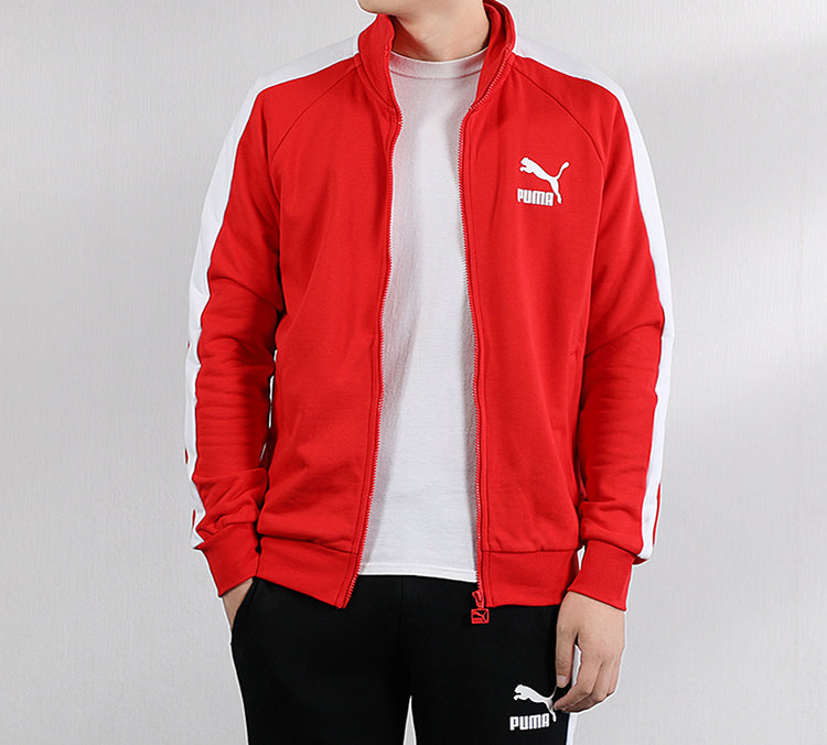 PUMA Iconic Minimalistic Casual Stand Collar Jacket Red 595976-11