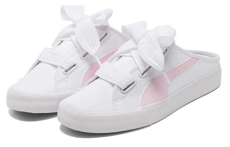 (WMNS) PUMA Bari Mule Ribbon Casual Skateboarding Shoes White Pink 382331-04