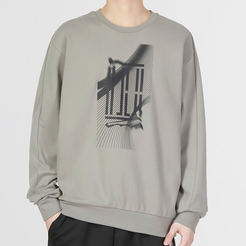 adidas Martial Arts Series Pattern Printing Sweatshirt Men's Grey IA8186