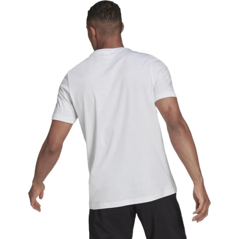 Men's adidas Chest Logo Printing Round Neck Short Sleeve White T-Shirt GS6279