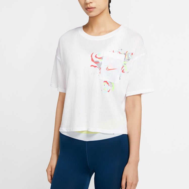 (WMNS) Nike Pro Li Na Series Short Sleeve Training Tops White CZ8661-100