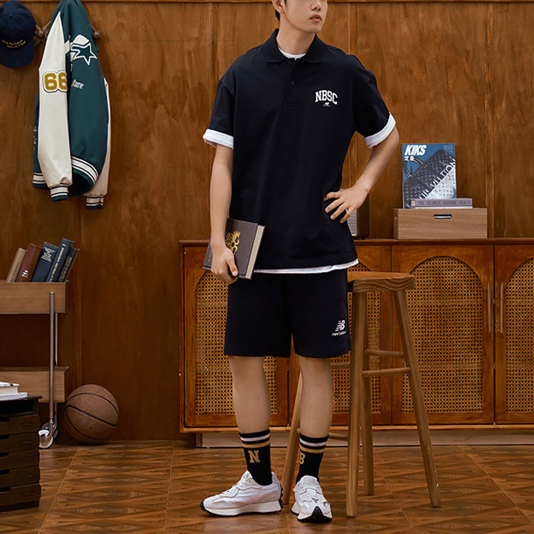New Balance Classic Polo Tee Asia Sizing 'Black' 5FD25363-BK