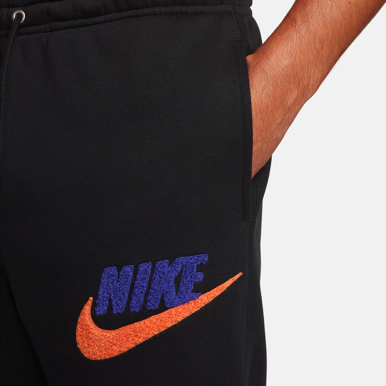 Nike Club Fleece Jogger 'Black Safety Orange' FN3094-010