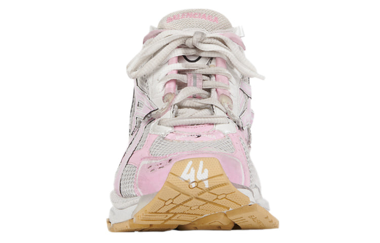 Balenciaga Runner Sneakers 'White Baby Pink Mesh and Nylon' 677403W3RB39059