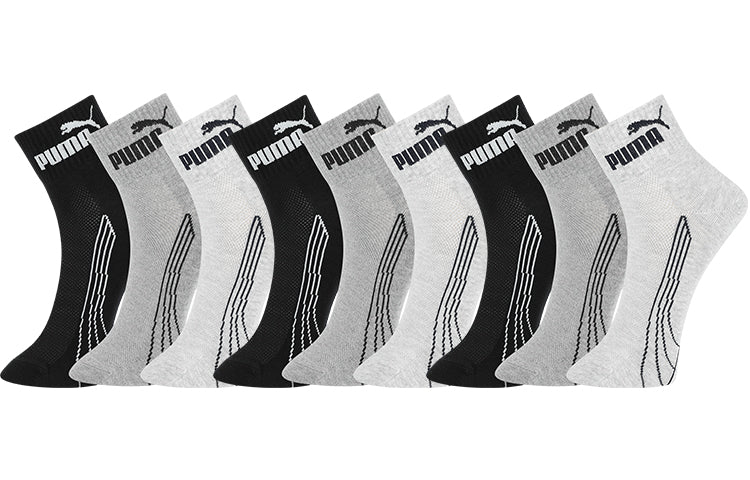 PUMA Casual Short Socks 3 Pack 'Black Grey White' 701223916-002