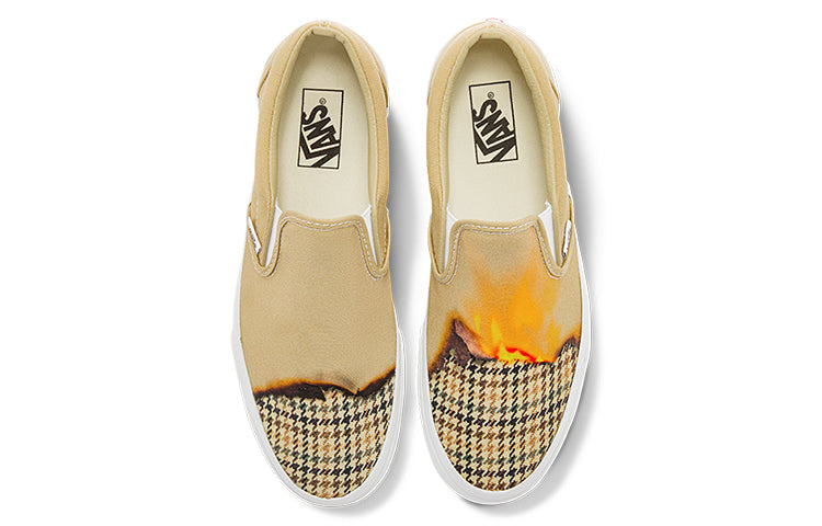 Vans Slip-on Low Tops Casual Shoe Unisex Brown Yellow VN000XG8AZP