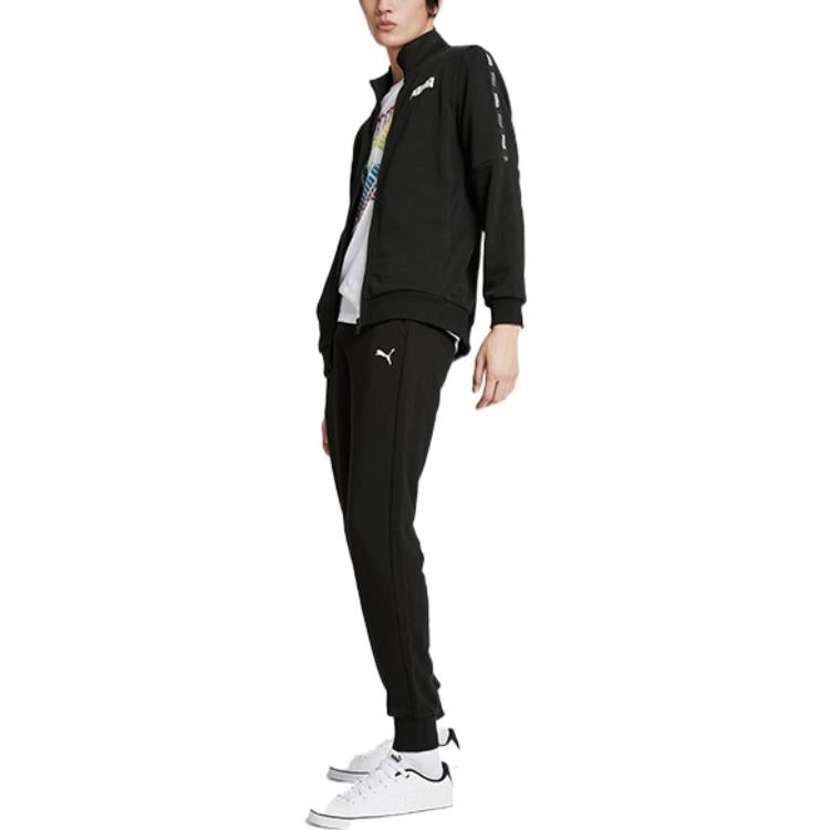 PUMA Tape French Terry Full-zip Sweatshirt 'Black' 671981-01