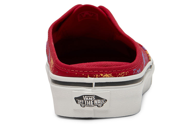 Vans Authentic Breathable Wear-resistant Non-Slip Low Tops Casual Skateboarding Shoes Unisex Red VN0A54F7AXM