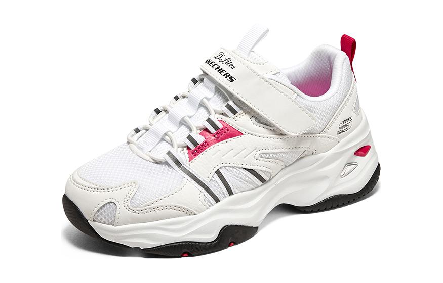 (GS) Skechers D'lites 4.0 'White Red Black' 302586L-WBK