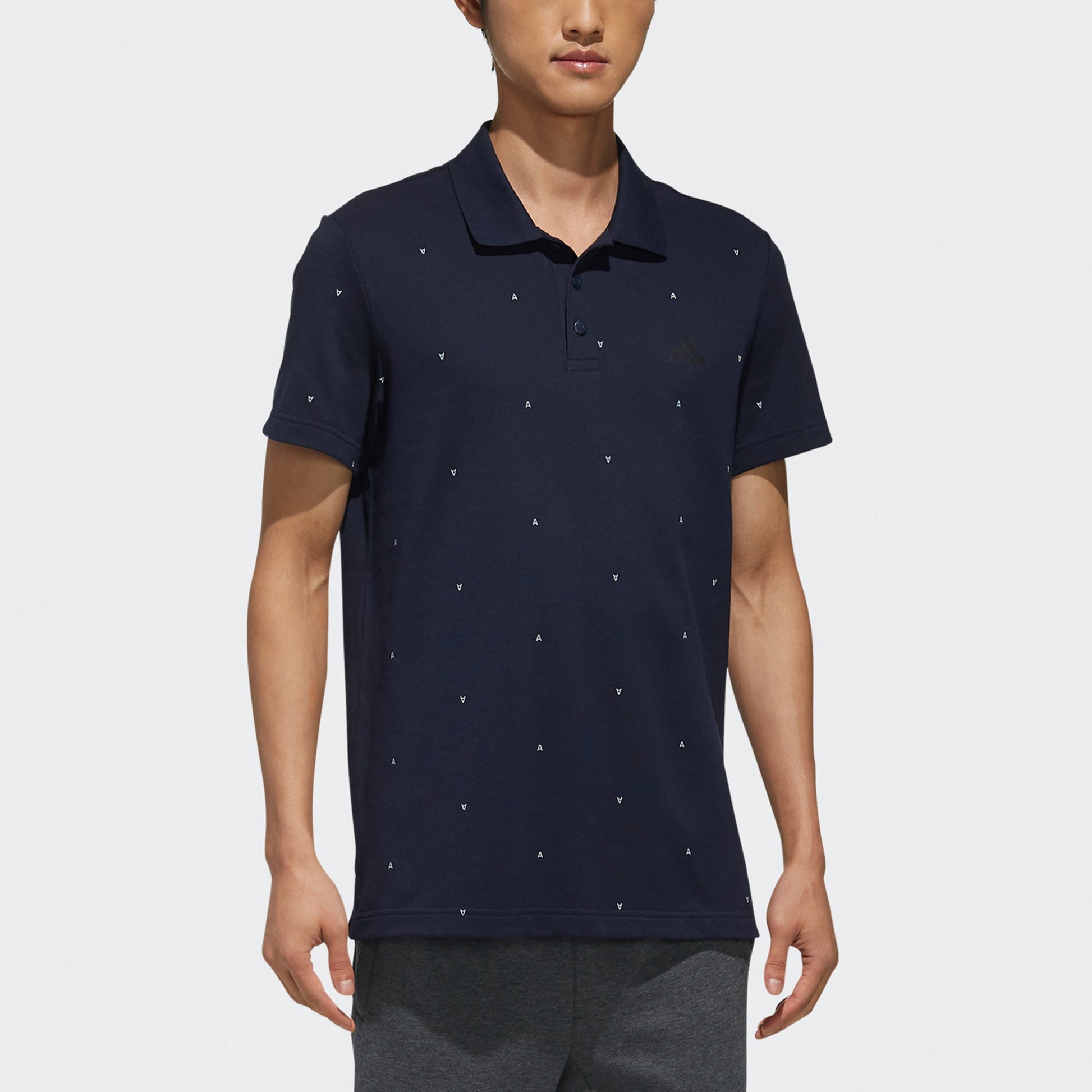adidas Ai Polo Gen Aop Short Sleeve Polo Men's Navy DY8707