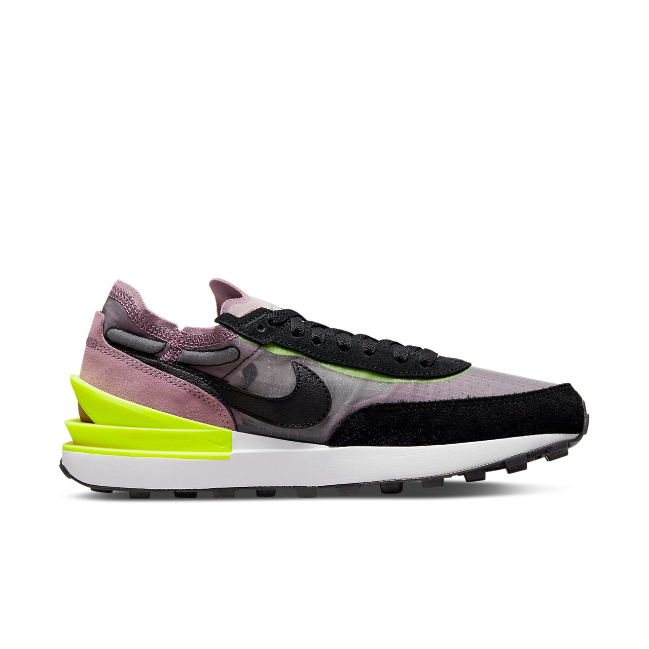 (WMNS) Nike Waffle One Athleisure Casual Sports Shoe Black Purple DN4696-500