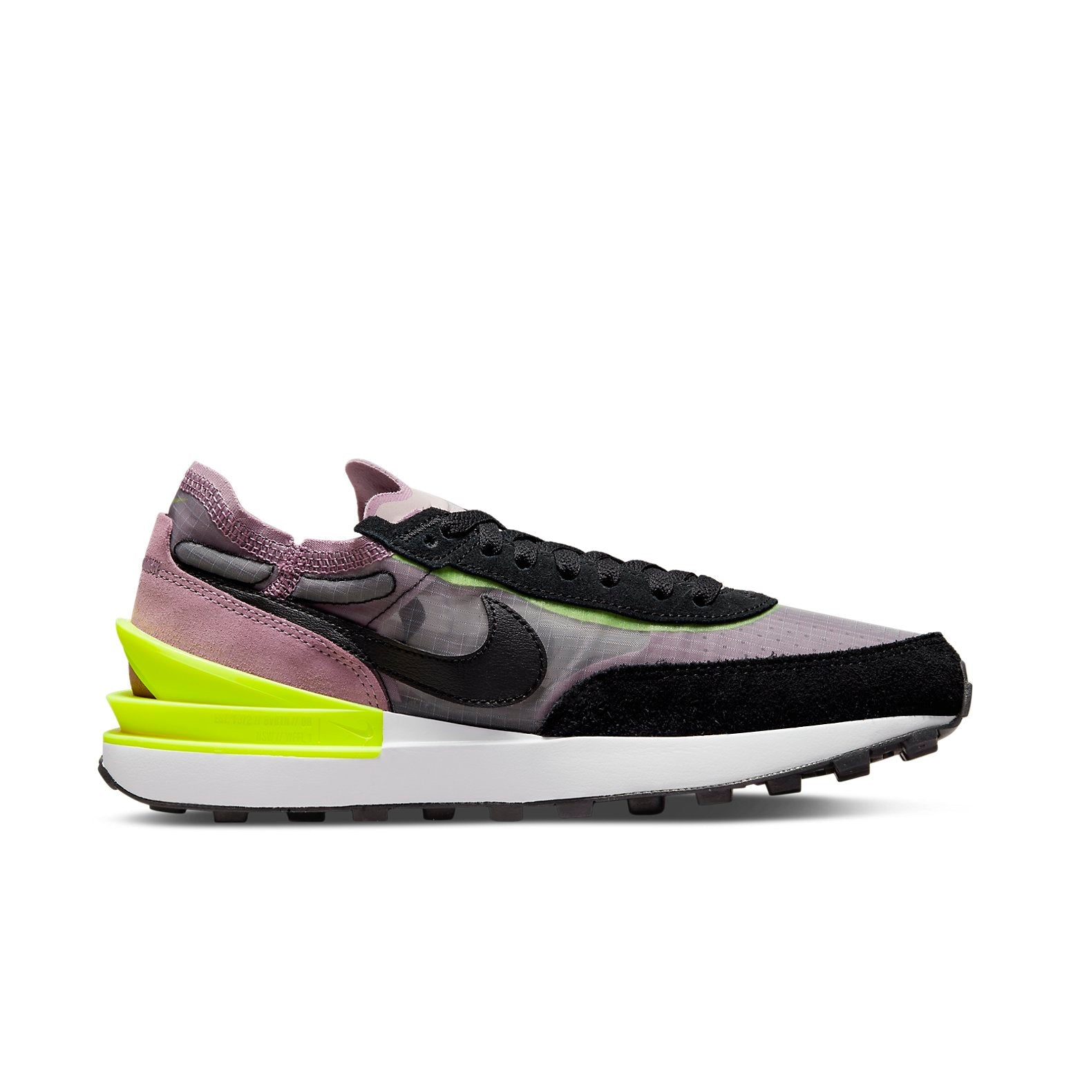 (WMNS) Nike Waffle One Athleisure Casual Sports Shoe Black Purple DN4696-500