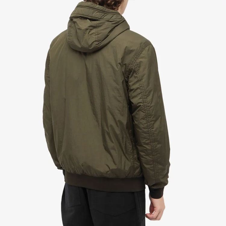 STONE ISLAND Logo Patch Hooded Track Jacket 'Olive Green' 791540823-V0058
