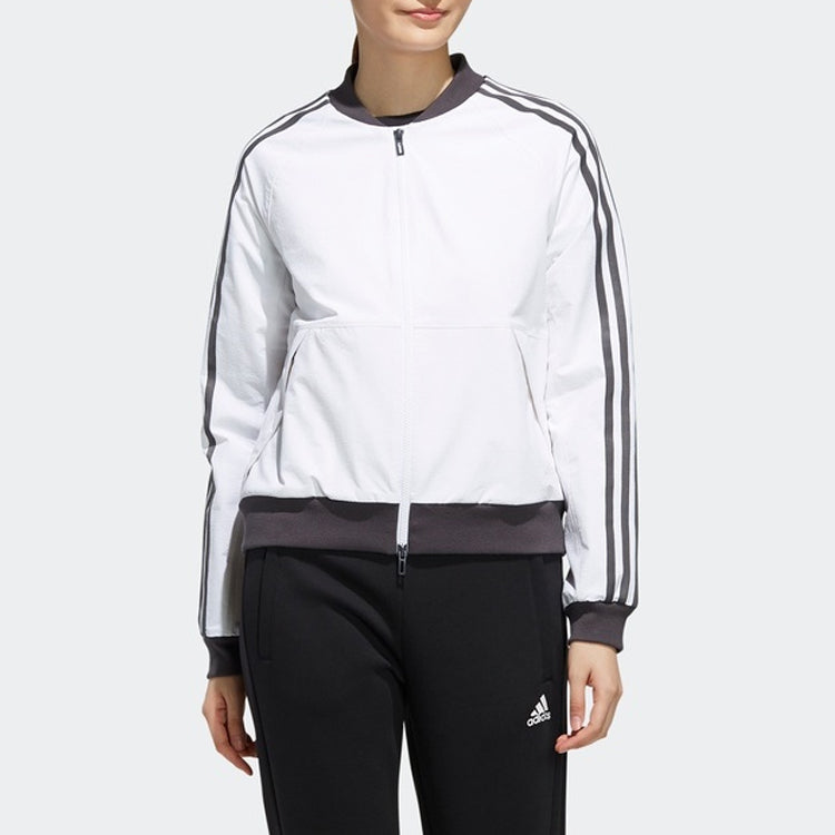 (WMNS) adidas Stand Collar Sports Jacket White FK3509
