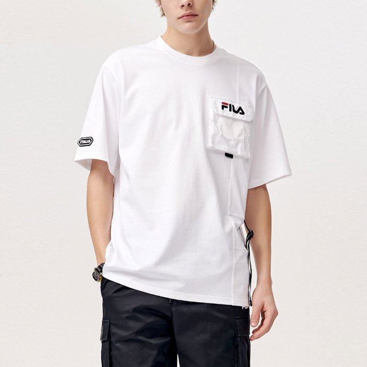 FILA FUSION Round Neck Pullover Short Sleeve White T11M123106F-WT