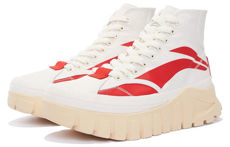 (WMNS) Li-Ning Wave Boot 'White Red' AZGS090-1