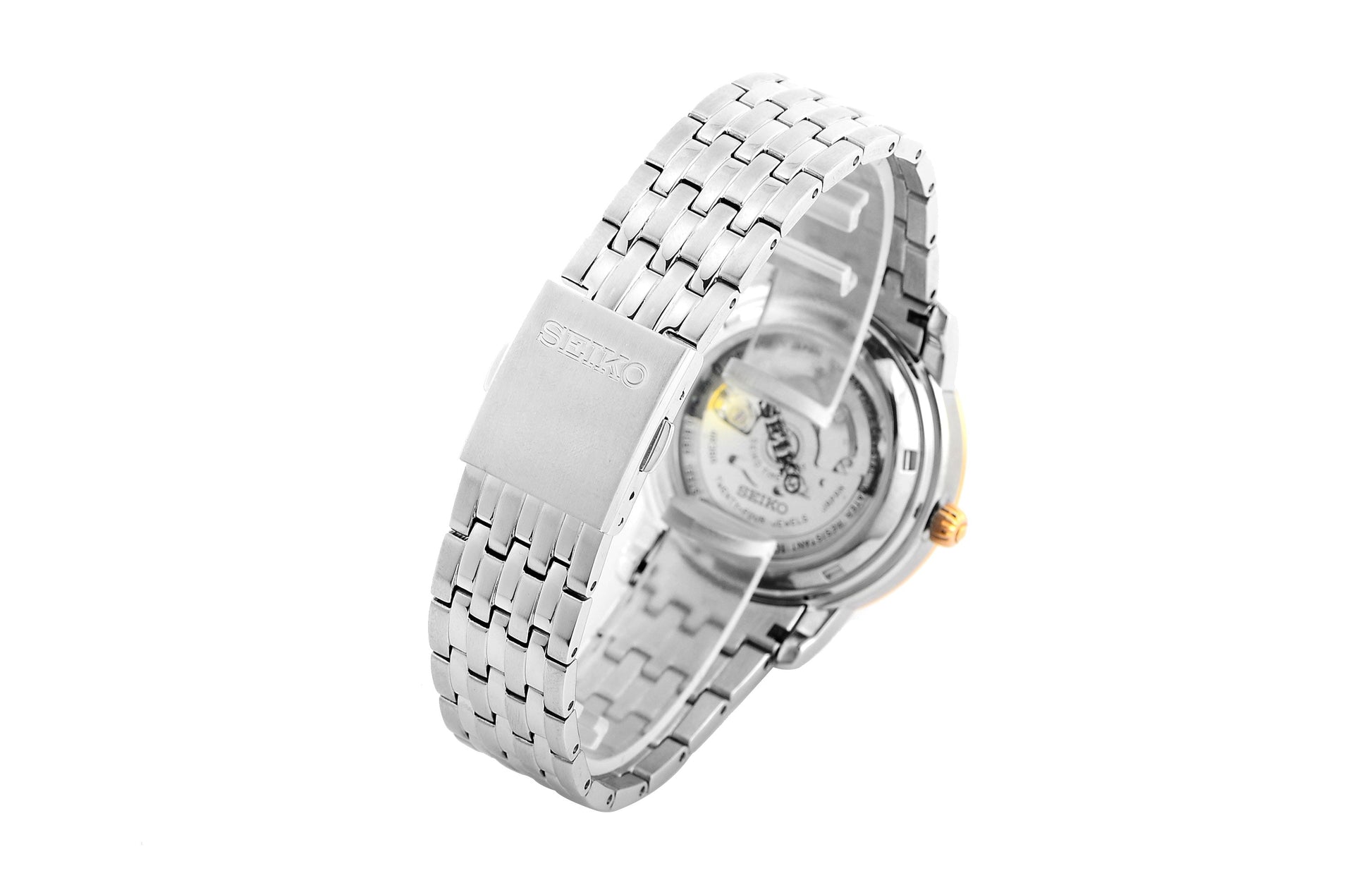 Men's SEIKO Series Hollow Out Automatic Mechanical Gold SSA154J1