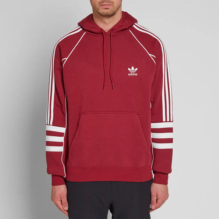 adidas originals Stripe Alphabet Printing Fleece Lined Red DJ2859