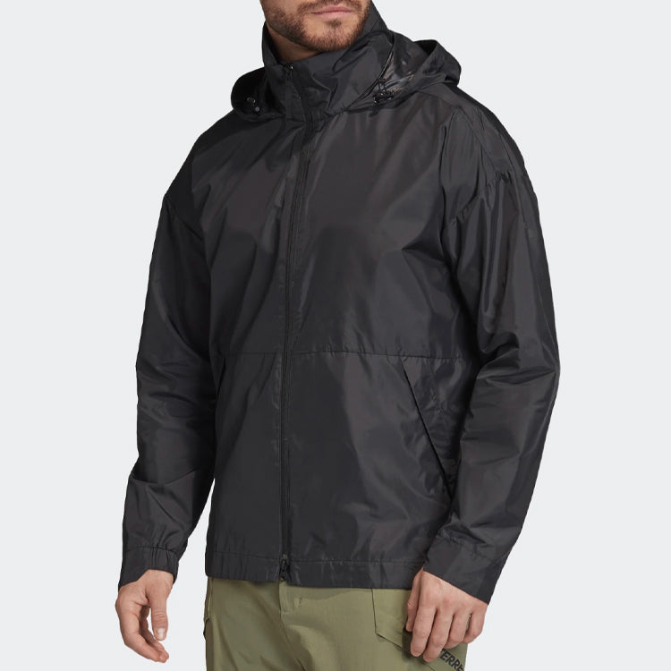 adidas hooded Sports Windproof Jacket Black FI0640