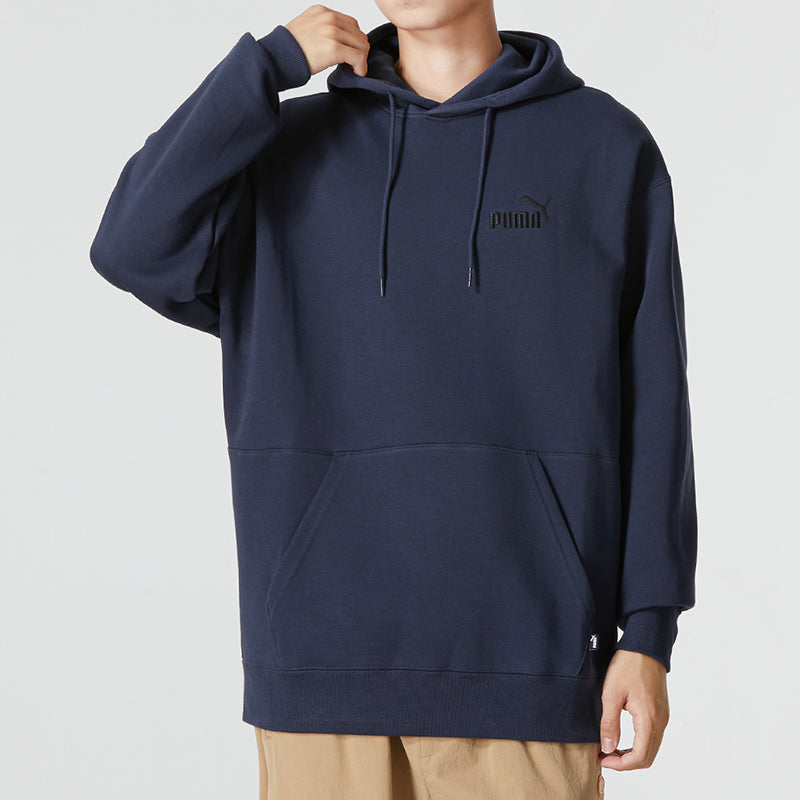 PUMA Small Logo Relaxed Logo Hoodie 'Navy' 673624-43