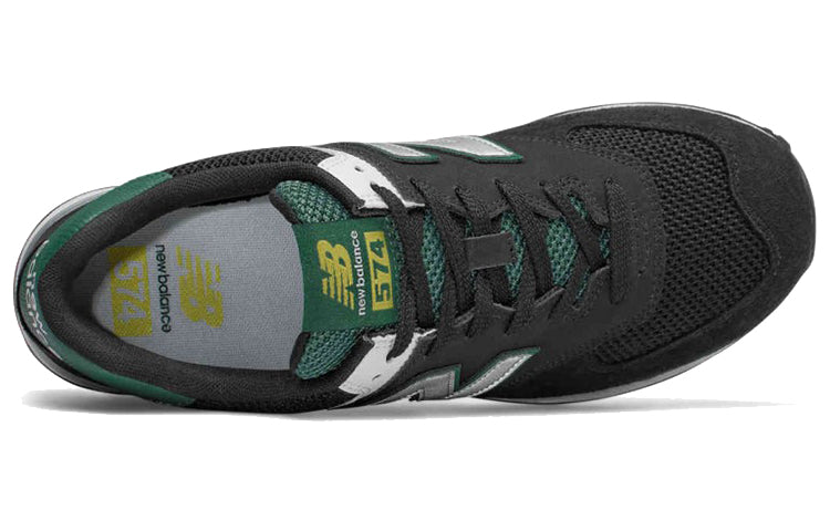 New Balance 574 Series Pebbled Sport Sneakers Black/Green ML574SRA