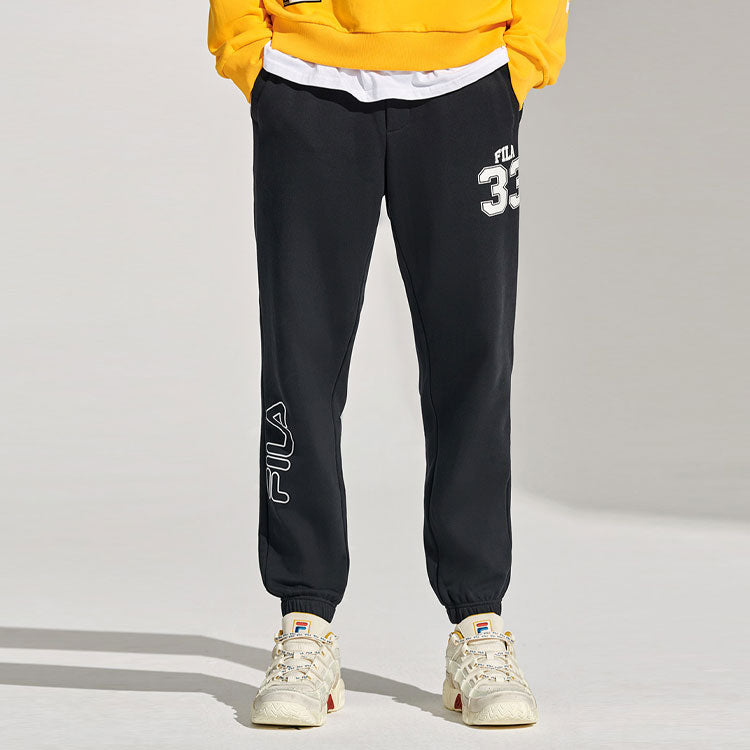 FILA FUSION Loose Bundle Feet Casual Long Pants Black T11M115605F-BK