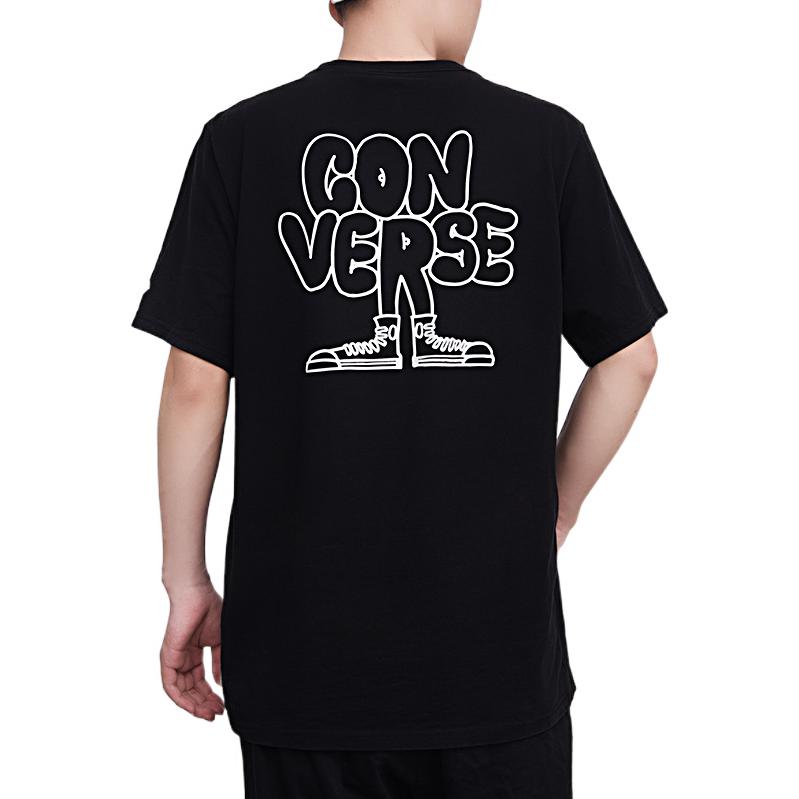 Converse Cartoon Logo T-Shirt Asia Sizing 'Black' 10018176-A01