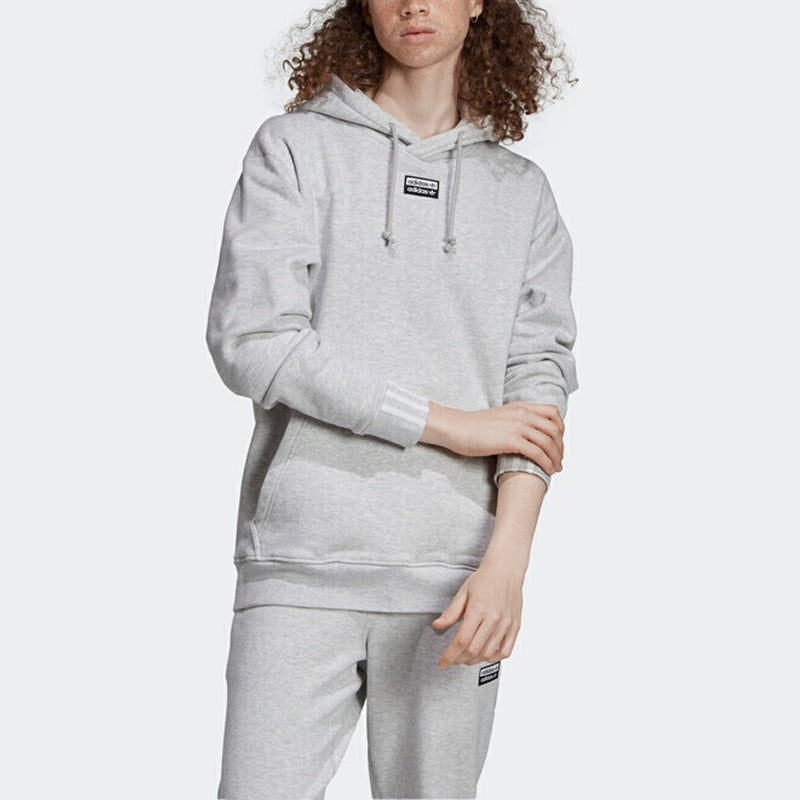 adidas originals Casual Sports Solid Color hooded Pullover Gray EJ7423