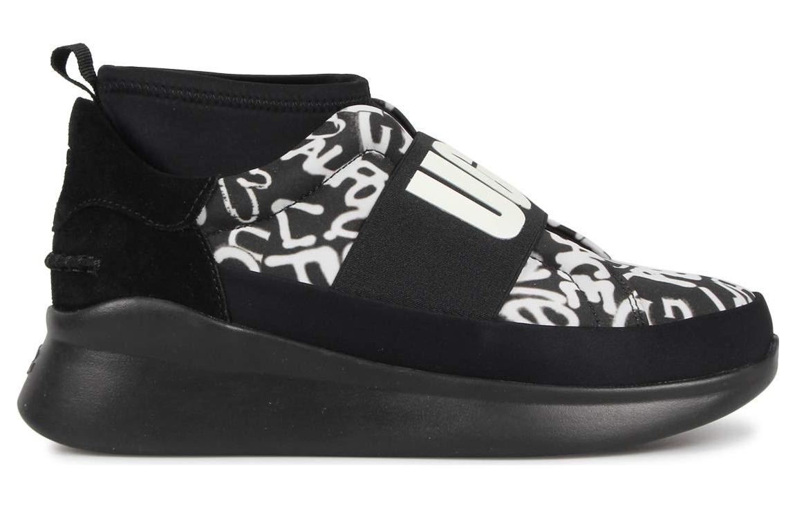 (WMNS) UGG Neutra Graffiti Pop Trainer 'Black White' 1106737