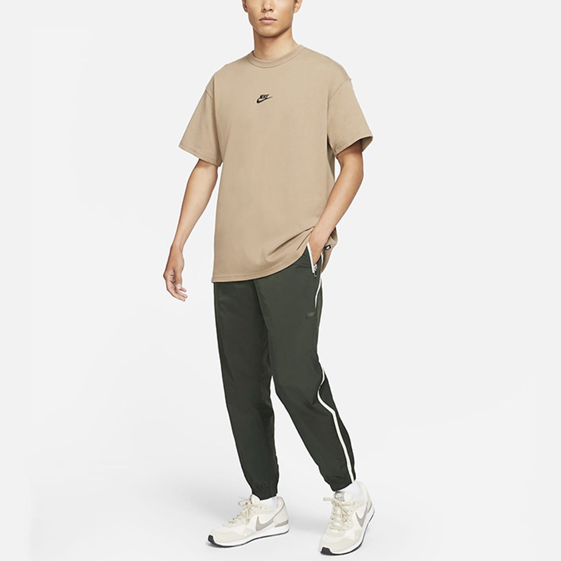 Men's Nike Running Training Breathable Bundle Feet Sports Pants/Trousers/Joggers Olive Green DD7037-355