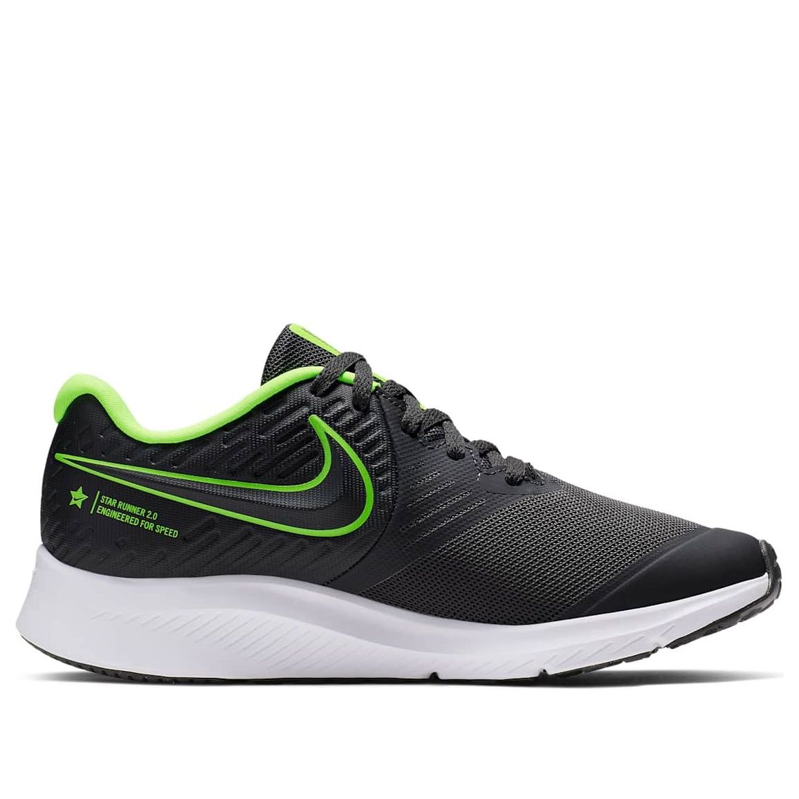(GS) Nike Star Runner 2 'Black Green' AQ3542-004