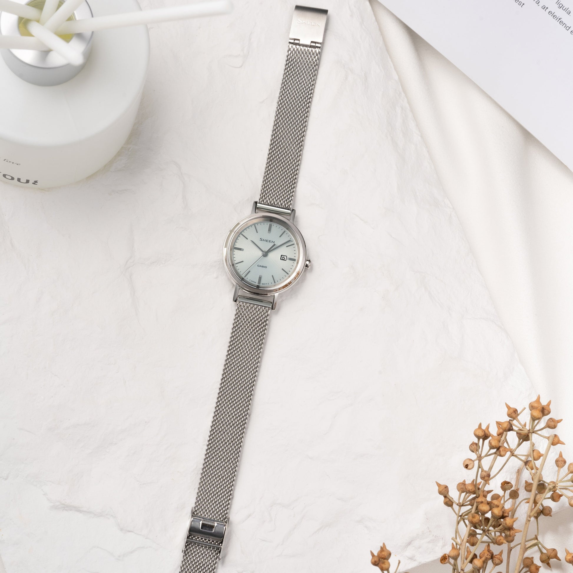 CASIO SHEEN Stylish Simplicity Thin and light Strap Student Watch Analog SHS-D300DC-7APR