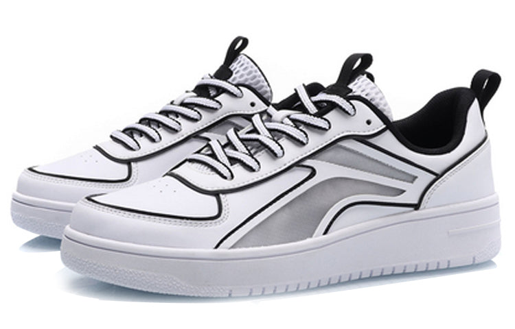 (WMNS) Li-Ning Classic Leisure Low 'White Black Outlined' AGCP128-3