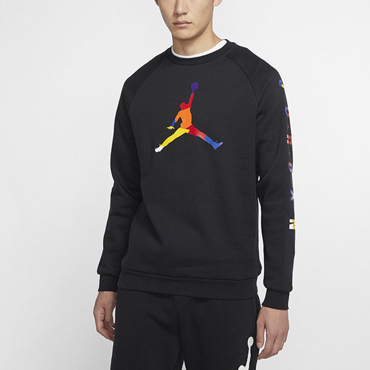 Air Jordan Men's Sports Sweatshirt Long Sleeve 'Black' CQ7593-010
