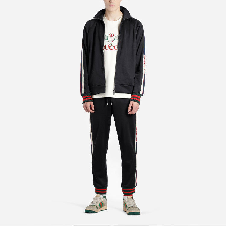 Gucci Technical Track Jacket 'Stripe Classic Black' 474634-X5T39-1008