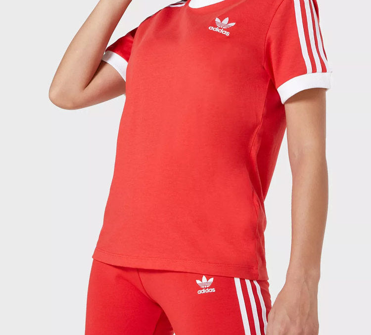 (WMNS) adidas originals 3 STR TEE Sports Short Sleeve Red FM3318