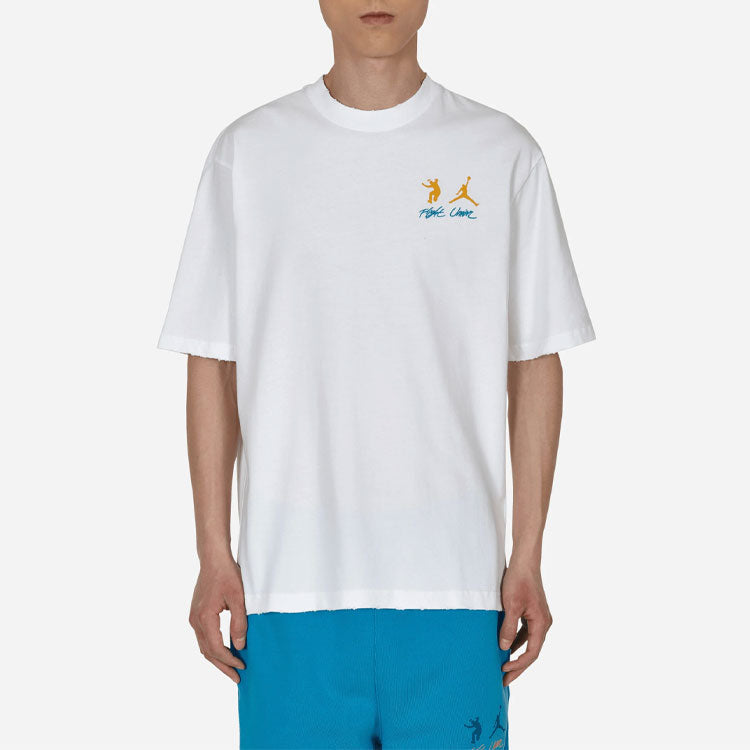 Air Jordan x union Crossover SS22 Solid Color Breathable Logo Round Neck Short Sleeve Asia Edition White DM2844-100