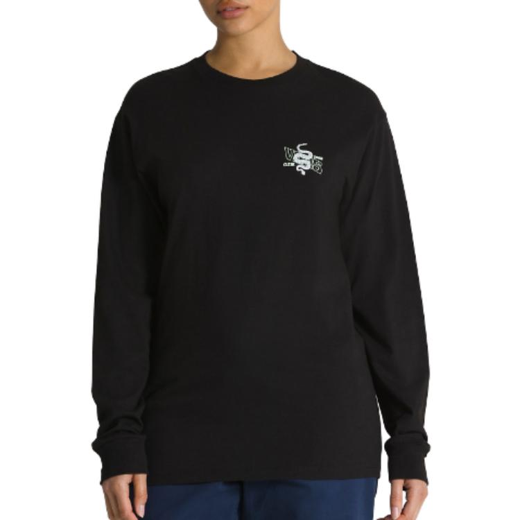 Vans Distorted Snake Long Sleeve T-Shirt 'Black' VN0008TABLK