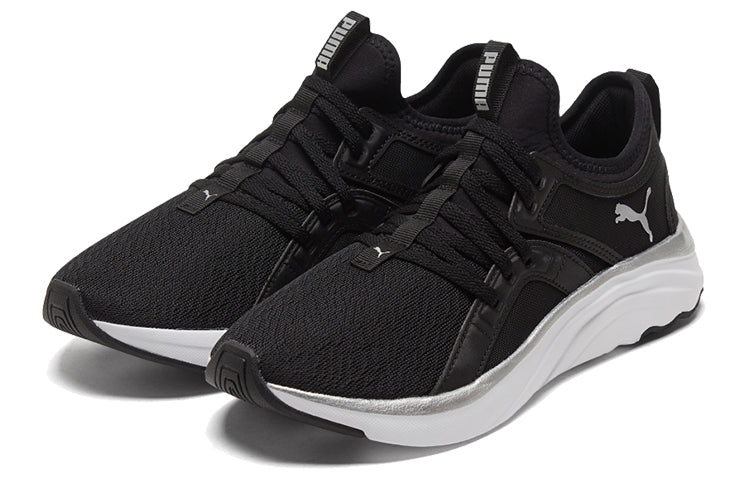 (WMNS) PUMA Softride Sophia Animal Low Top Running Shoes Black/White 195093-01