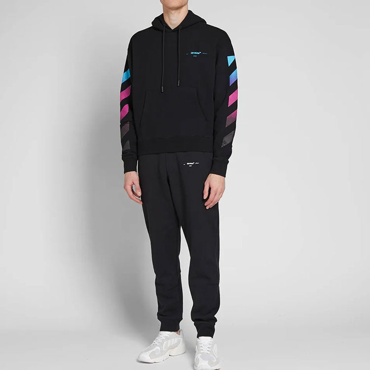 Off-White AW18 Hooded Pullover Unisex Black OMBB037F181920051088