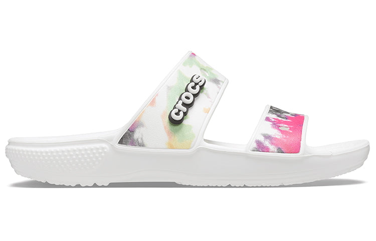 (WMNS) Crocs Classic Tie-dye Graphic Sandal 'Black Green' 207283-94S