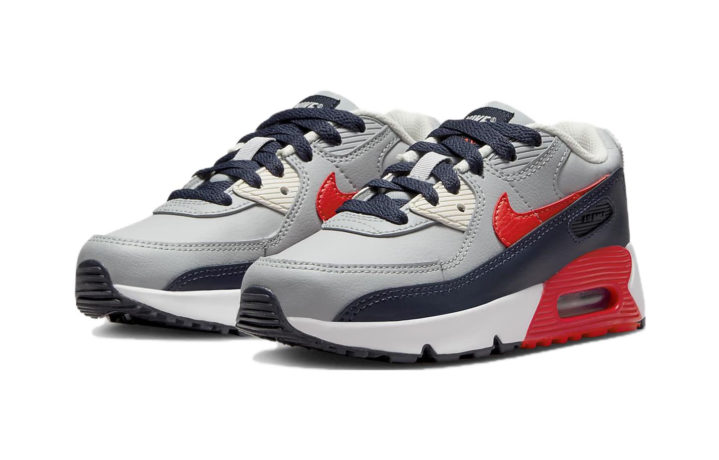(PS) Nike Air Max 90 'Grey Bright Crimson' CD6867-021
