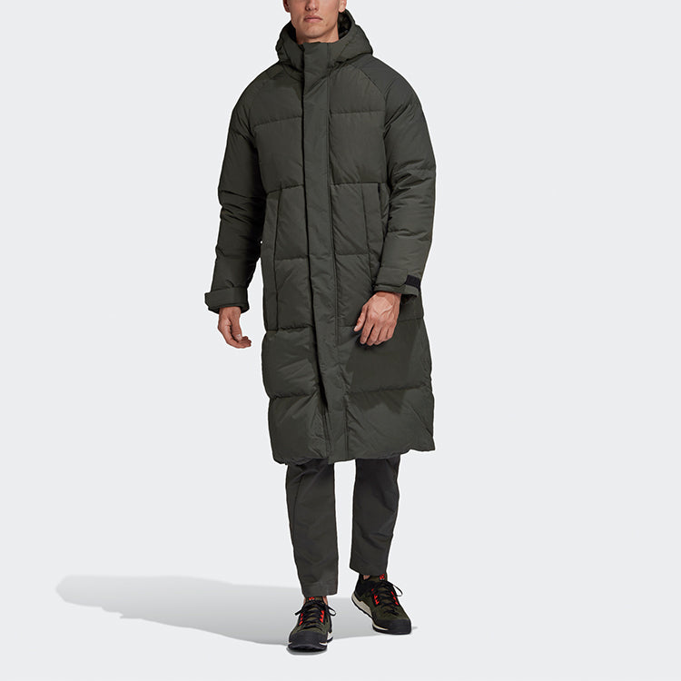 adidas Casual hooded Down Jacket Brown FT2487