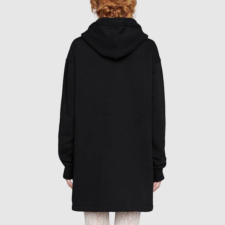 (WMNS) Gucci Logo Star Printed Hooded Dresses'Black' 610144-XJB8V-1082