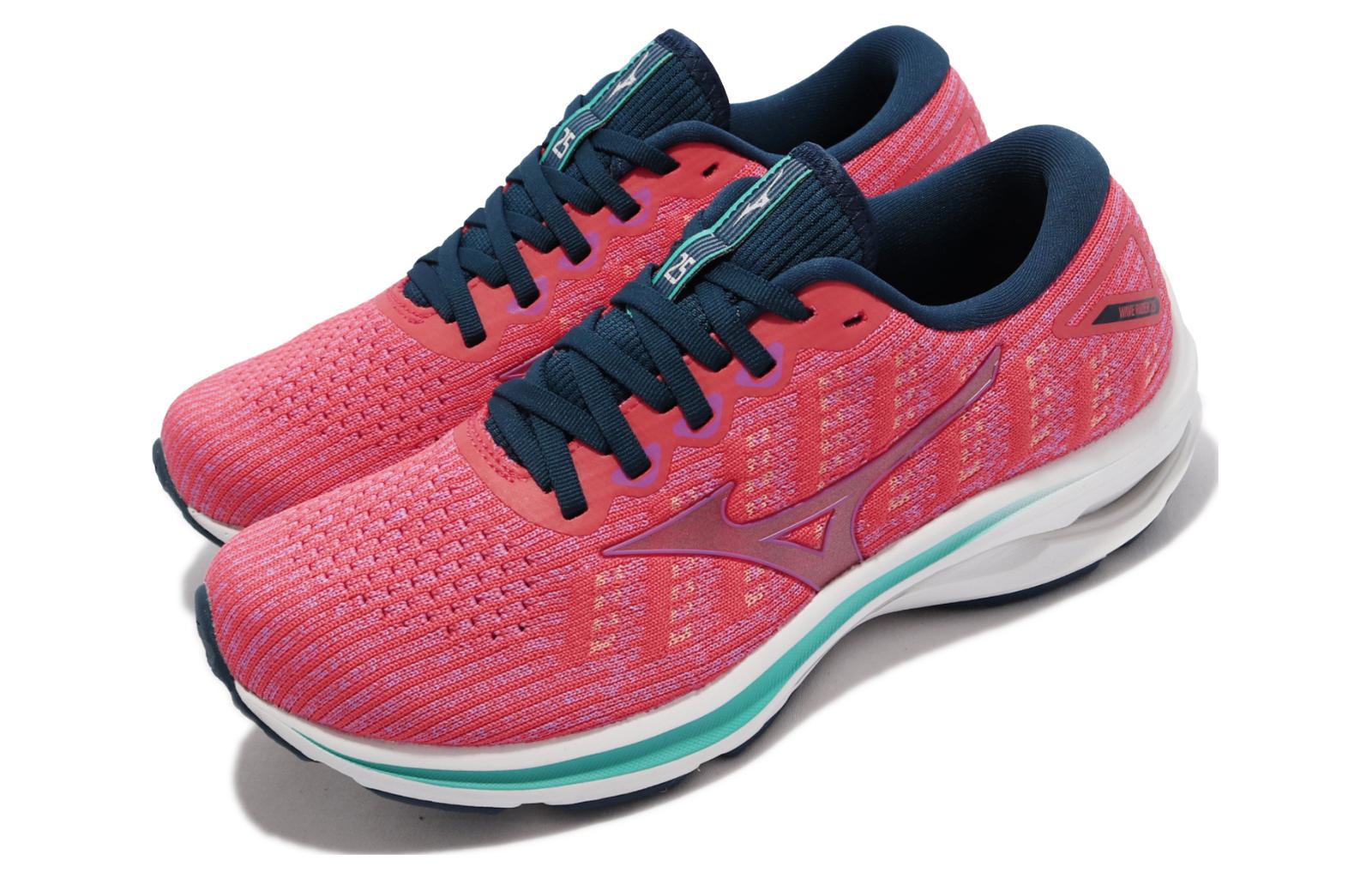 (WMNS) Mizuno Wave Rider 25 Waveknit Wide 'Pink' J1GD217778